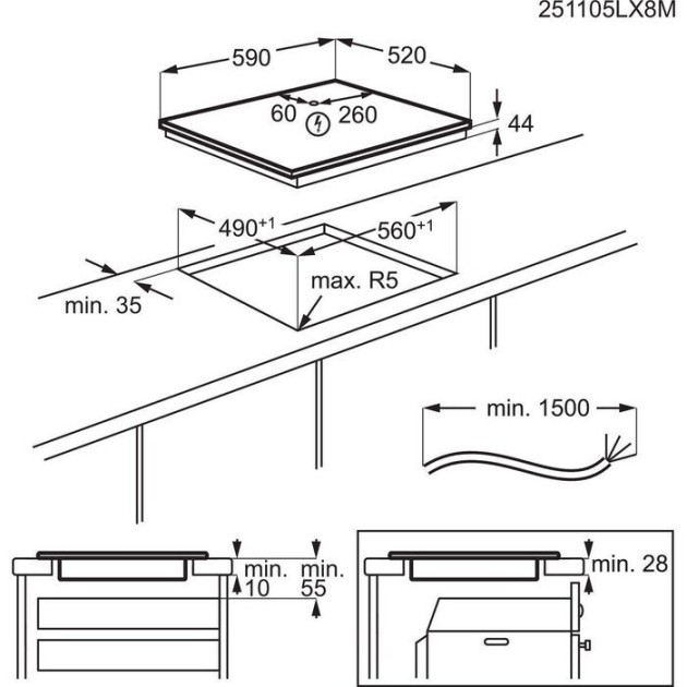 Индукционен плот Electrolux EIV63449CT